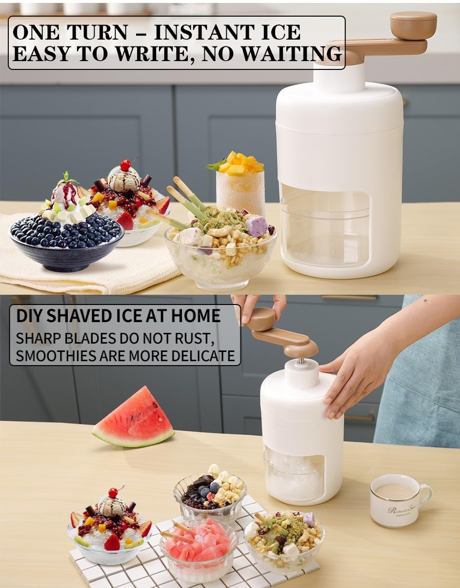 Manual Ice Crusher Machine with Ice Box Mold