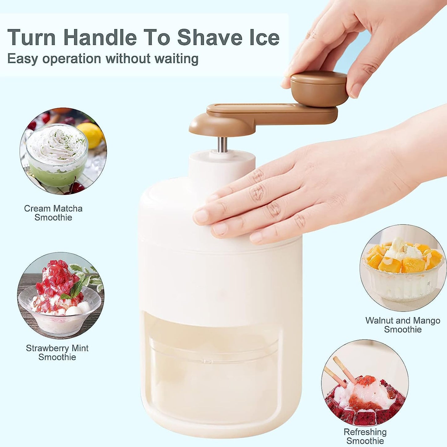 Manual Ice Crusher Machine with Ice Box Mold