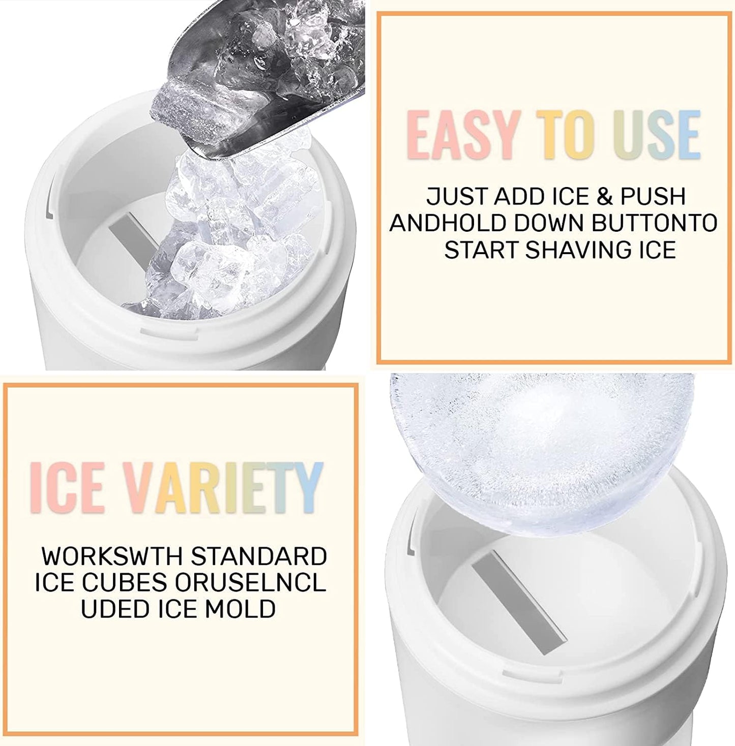 Manual Ice Crusher Machine with Ice Box Mold