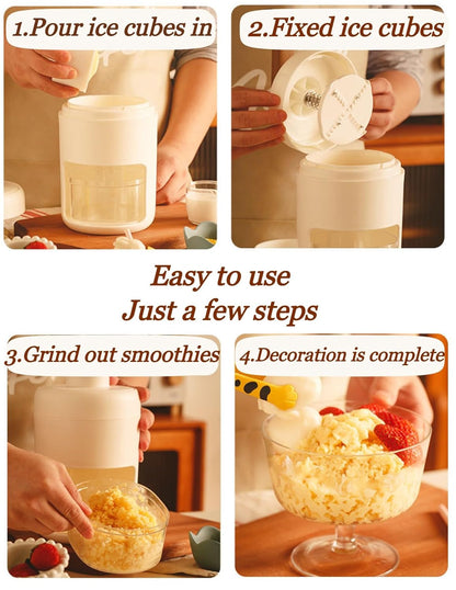 Manual Ice Crusher Machine with Ice Box Mold